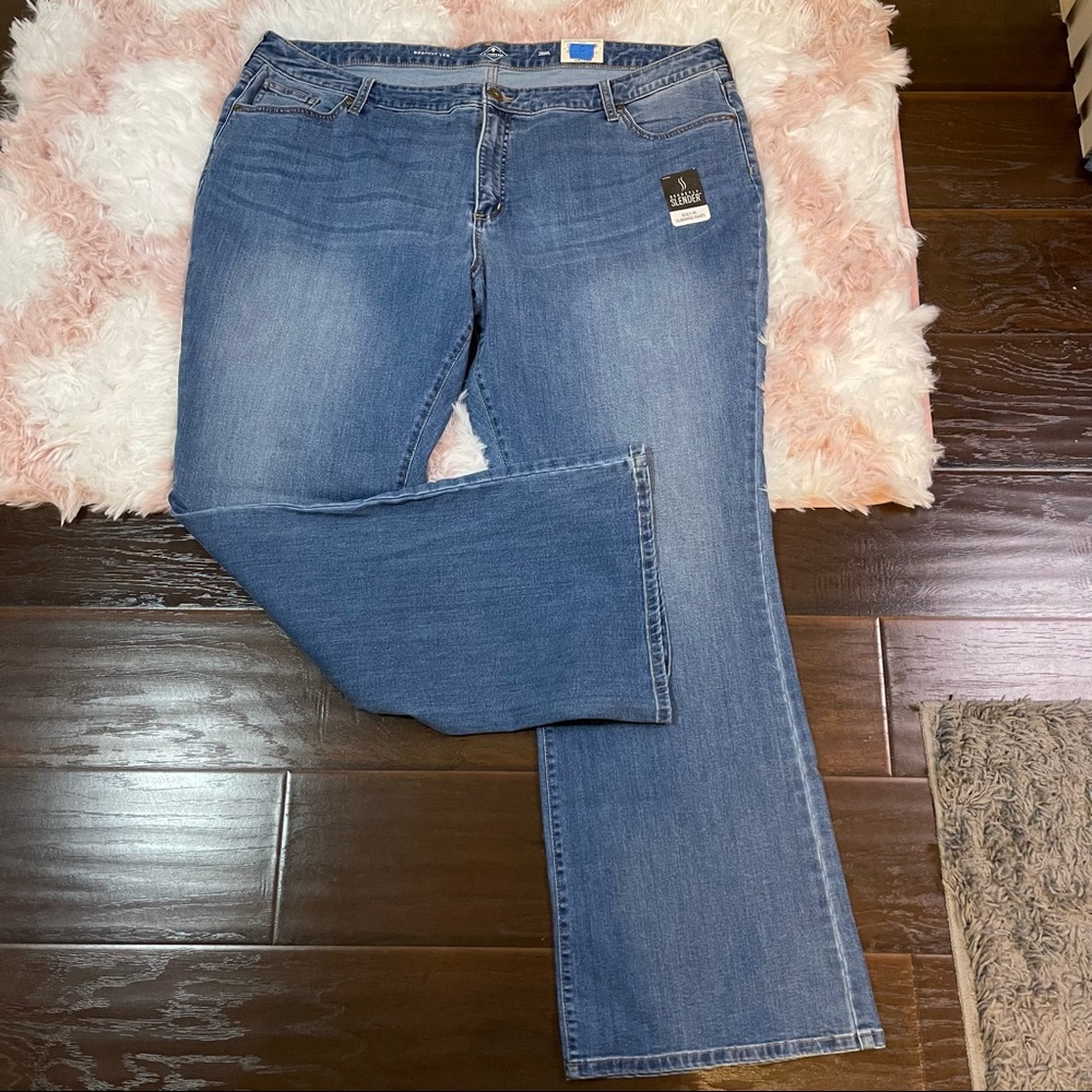 NWT St John's Bay Bootcut Leg Jeans Women's Plus Size 26W Long